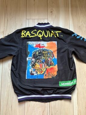 Basquiat Members Only Bomber Jacket Small Jean Michel Basquiat Art Streetwear